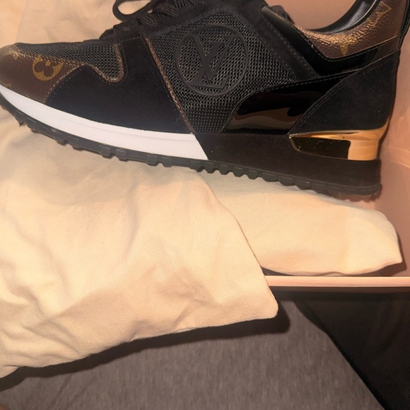 Louis Vuitton Black and Gold Women's Sneakers - Picture 2 of 3